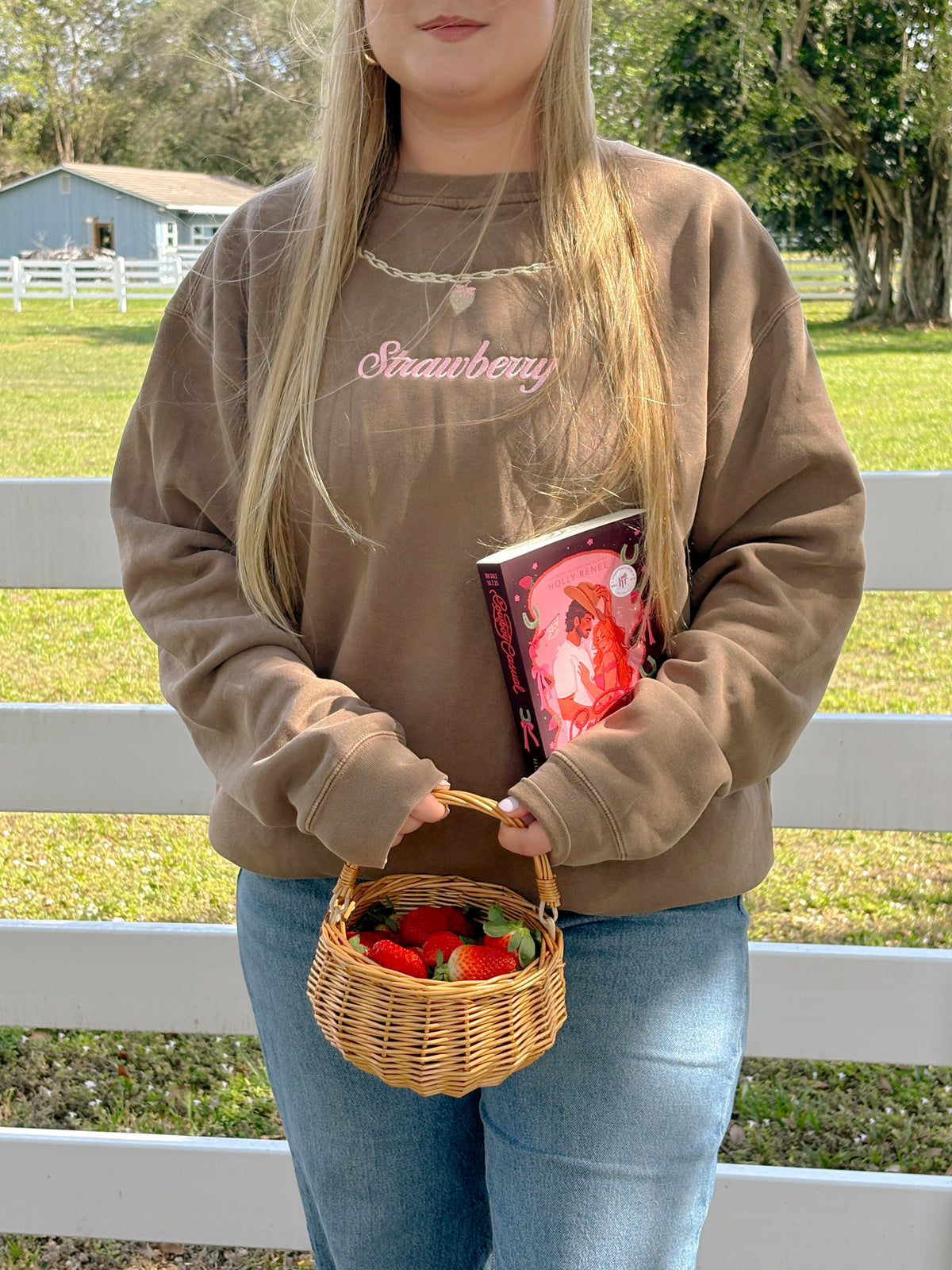 Strawberry Sweatshirt- Cowboy Casual
