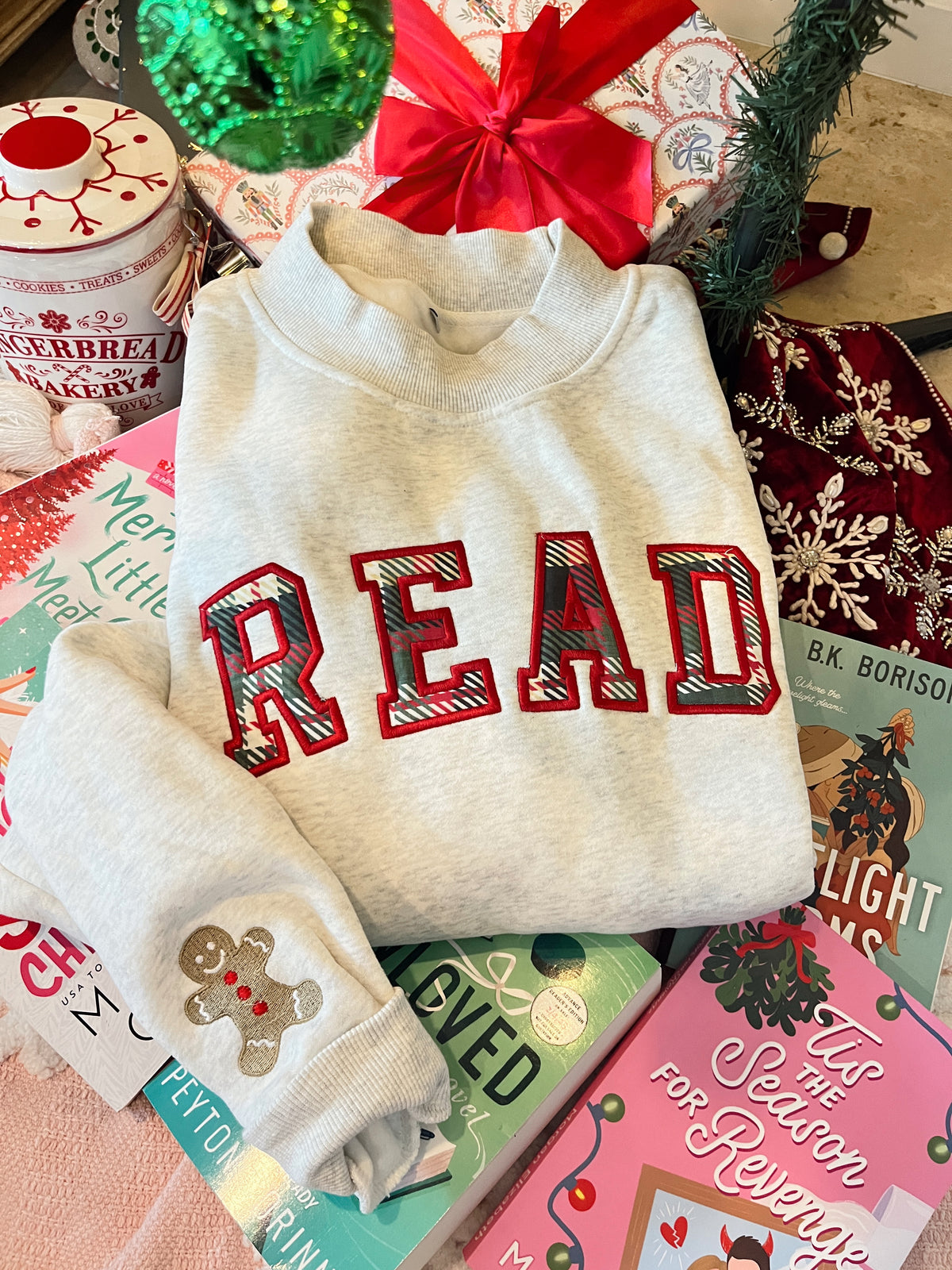 Christmas READ Mockneck Sweatshirt
