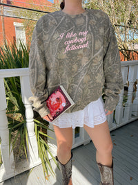 I Like My Cowboys Fictional Camo Sweatshirt