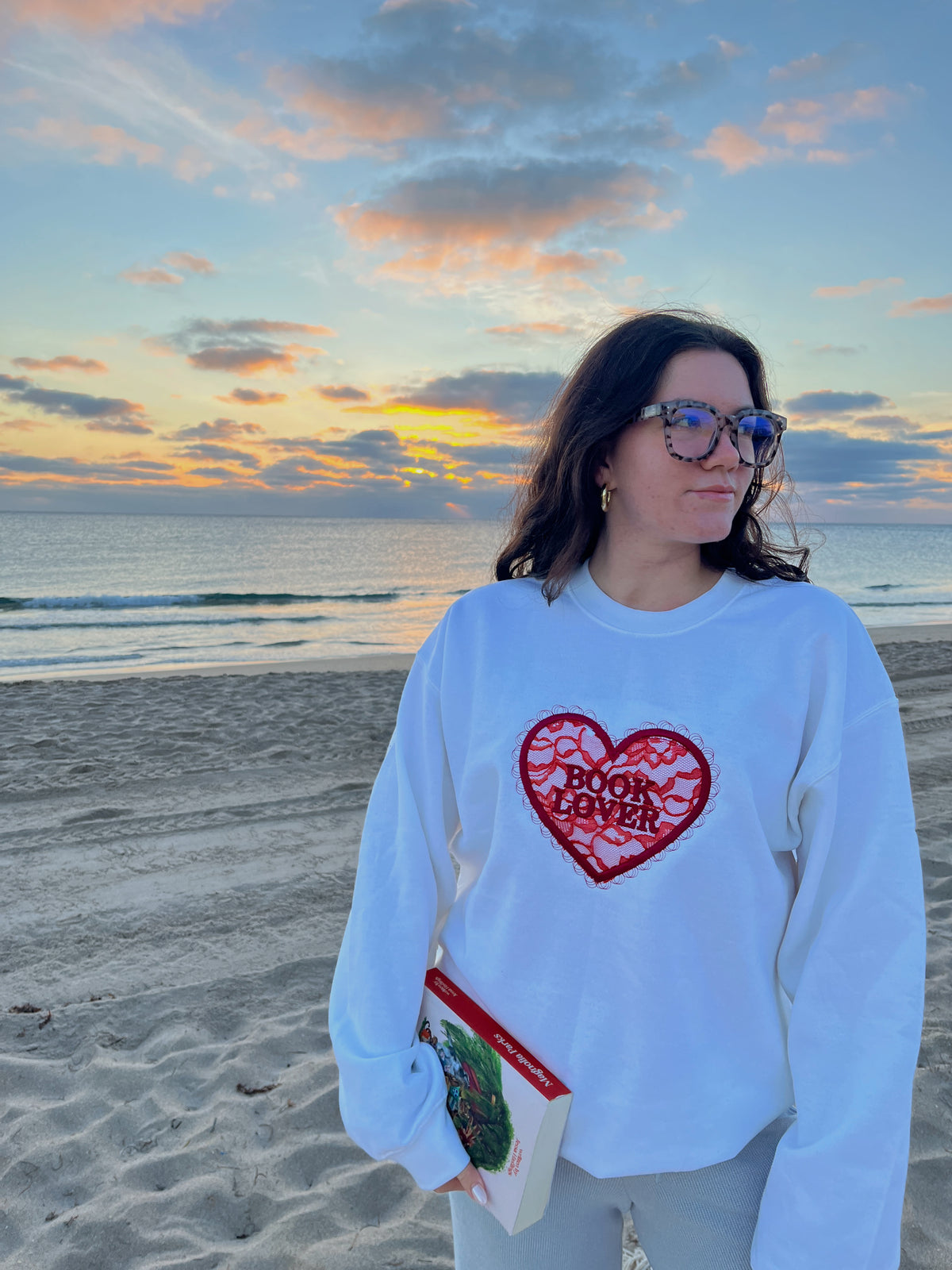 Lace Book Lover Sweatshirt