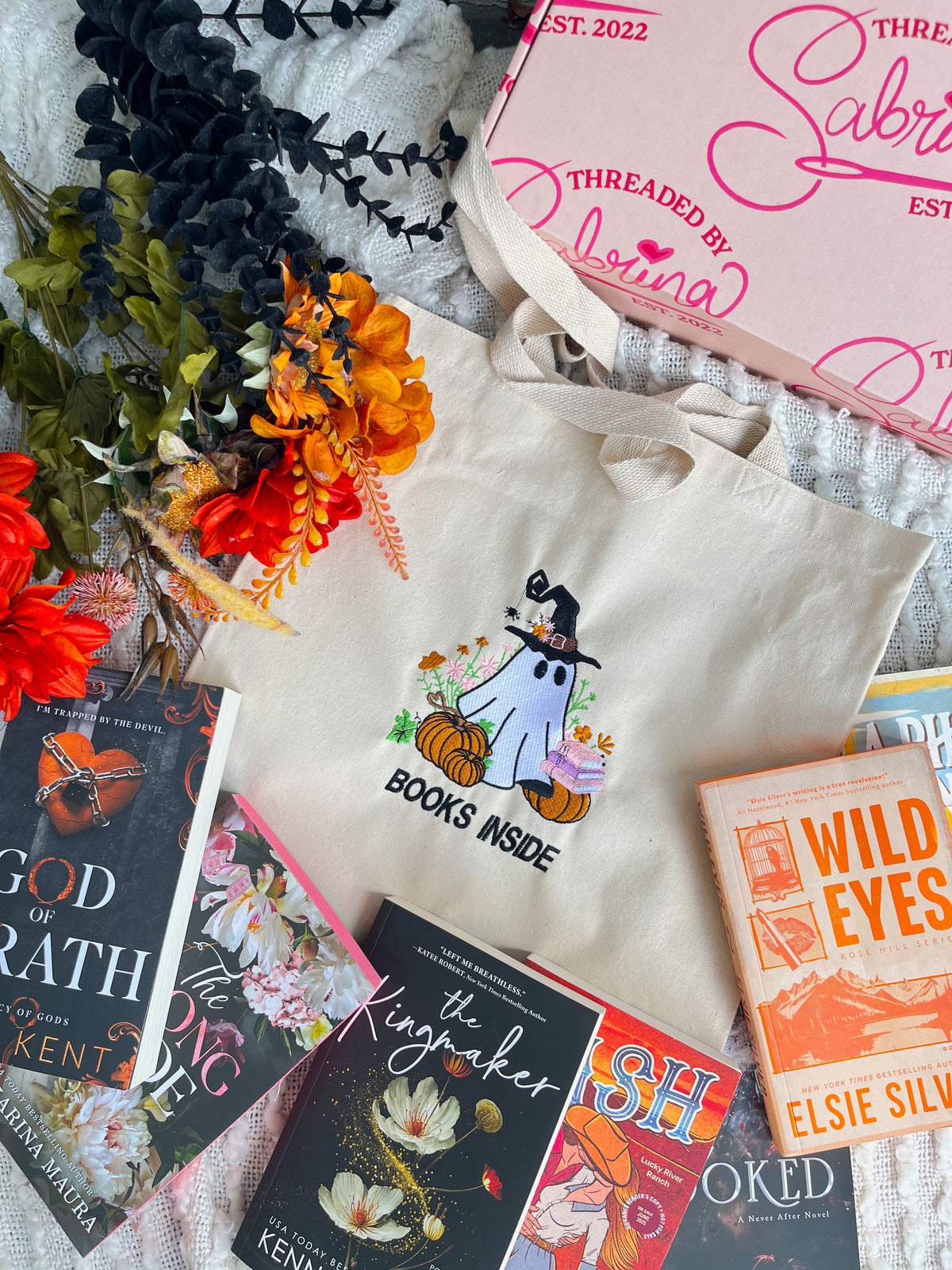 Books Inside Halloween Tote Bag